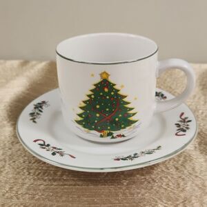 Panstone Christmas Cup and Saucer Set
